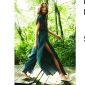 Zara Long Satin Effect Jumpsuit - Duck Green